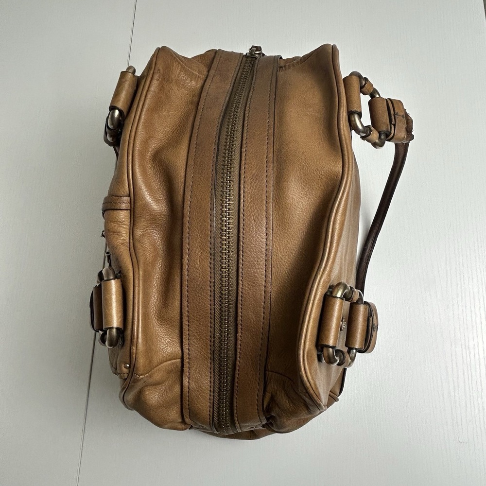 Vintage Juicy Couture Tan Brown Leather Shoulder Bag Y2K - Picture 3 of 16